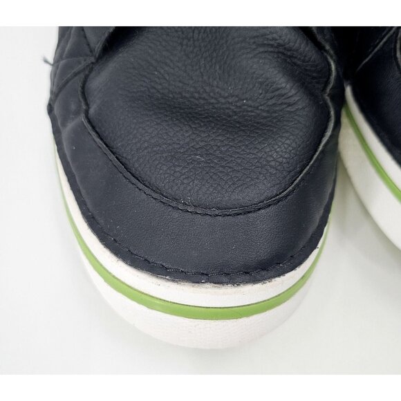 Crocs Men's 11 Hank Haney Black Leather Suede Athletic Spikeless Golf Shoes - Picture 6 of 10